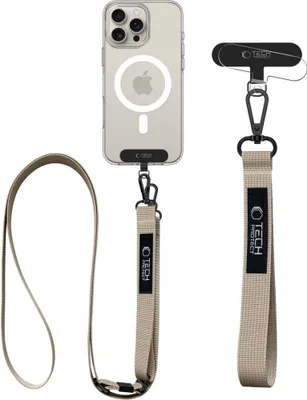 Produktbild von Tech-Protect C65 Mobilrem Set För Axelrem Och Handled - Beige