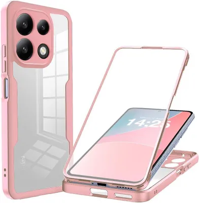 Produktbild von 360 Grad Handyhülle für Xiaomi Redmi Note 13 Full Cover Rundum Schutz Farbe: Rose