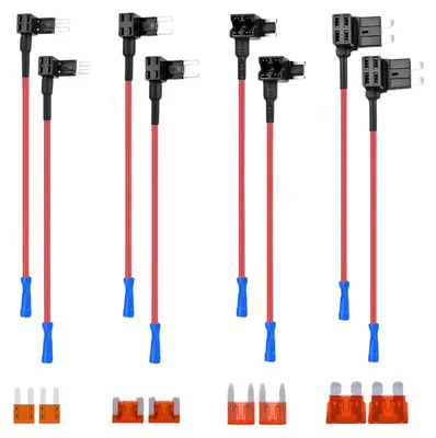 Stromdiebe Set 8 Stück, 4 Typen, mit 8 Sicherungen 5-20A