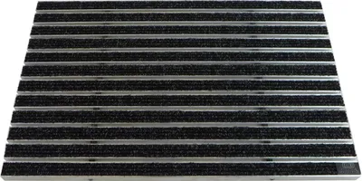 Emco Fußmatte Eingangsmatte Rips anthrazit Höhe 12mm Schräge Ansicht
