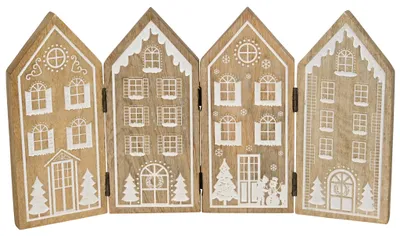 Produktbild von Holzhäuser Weihnachtsdeko in 21 cm Dekohaus für Weihnachten