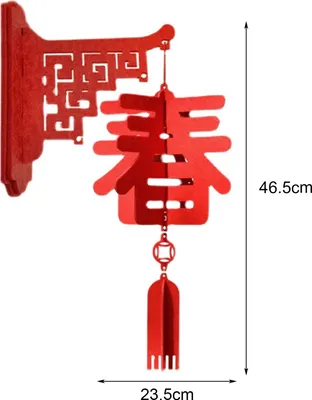 Produktbild von Rote Laternen zur Wandmontage, chinesisches Neujahr, DIY-Hängelaterne, Glücksbringer, festliche Laternen für Frühlingsfest, Party, Heimdekoration