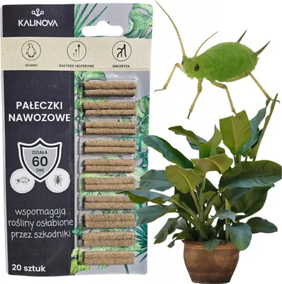 Produktbild von Düngestäbchen für Pflanzen - 20 Stück - Natürliche Schädlingsbekämpfung - 60 Tage Schutz