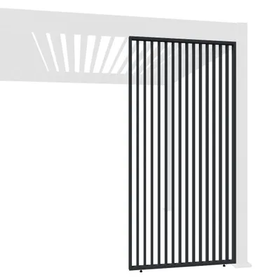 Produktbild von Weide Lamellenwand vertikal anthrazit Aluminium als Pergola Sichtschutz