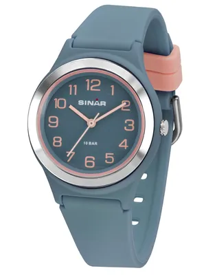 Produktbild von Sinar XB-48-22 Uhr Mädchen Kinderuhr Kautschuk blau