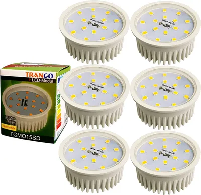 Produktbild von 6er Set 5 Watt LED Modul in 3 Stufen dimmbar nur 30mm Einbautiefe 3000 K