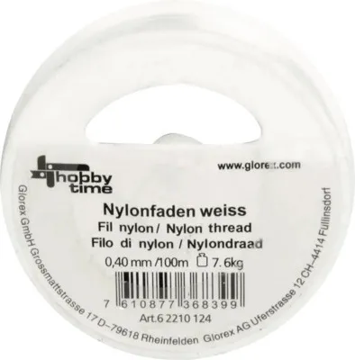 Produktbild von Nylonfaden weiß 0,4 mm 100 m