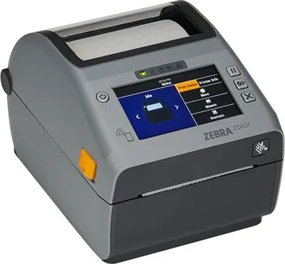 Zdjęcie produktu dla Zebra ZD621, bezpośrednio termiczny, 203 x 203 DPI, 203 mm/s, Przewodowy i Bezprzewodowy, Szary