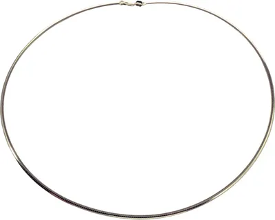 Zdjęcie produktu dla Choker Omega 0,8mm - 45cm - łańcuszek z białego złota próby 750