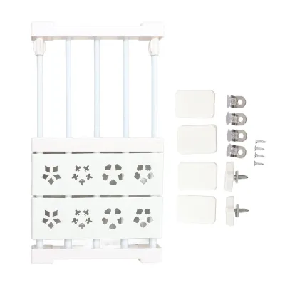Obrázok produktu pre Biela, výsuvná upínacia polica do skrine, bez vŕtania, teleskopická, šírka 24 cm, dĺžka 30-40 cm