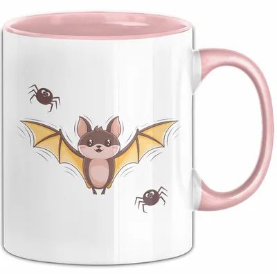 Produktbild von Vampir Fledermaus Halloween Feier Tasse Geschenk Lustige Geschenkidee Spruch (Rosa)