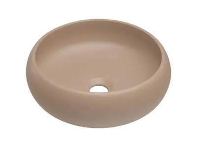 Produktbild von Aufsatzwaschbecken - Waschbecken 36 cm Rundes Waschbecken für Badezimmer Handwaschbecken, WIKI BM298 - Cappuccino/ Matt
