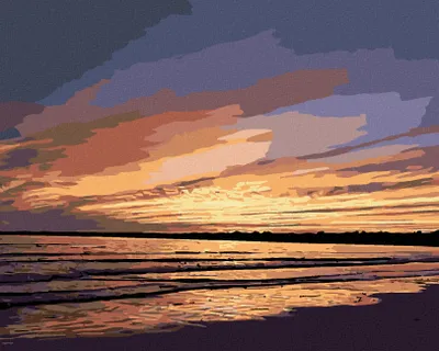 Immagine prodotto di Zuty - Dipingere con i numeri - ROMANTICO TRAMONTO, 40x50 cm, senza cornice e senza tela