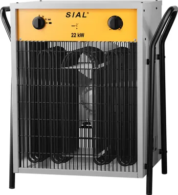 Produktbild von SIAL Elektrischer Heizventilator 22kW - Baustellenheizer mit Thermostat, 100㎡ Abdeckfläche, silber - Geeignet für Garage, Keller, Atelier