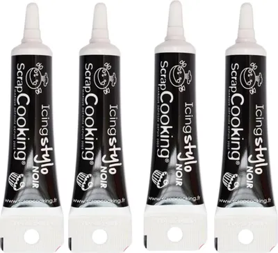 Produktbild von 4 schwarze Zuckergussstifte
