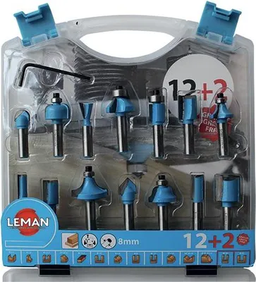 Produktbild von Set mit 14 Oberfräsenbohrern LEMAN 428.700.14