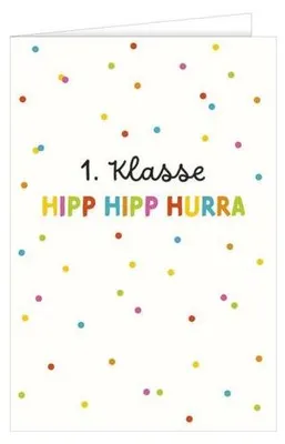 Produktbild von Schulanfangskarte, 11,5 × 17 cm, bunt, mit Briefumschlag, mit Spruch