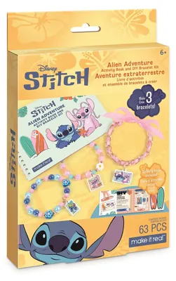 Produktbild von Make It Real 2904238 Disney Stitch Aktivitätenbuch und DIY Armbandset