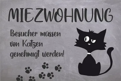 Produktbild von Türmatte Katze Miezwohnung in 40x60 cm als Fussabtreter