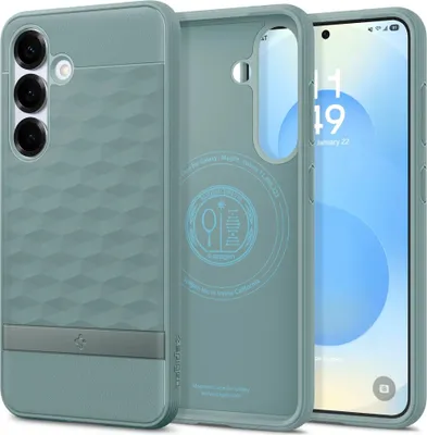 Produktbild von Spigen Parallax (MagFit), Cover, Samsung, Galaxy S25 Plus, 17 cm (6.7"), Grün