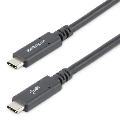 Produktbild von StarTech.com 1,8m USB-C Kabel, USB 5Gbps, 100W (5A) Power Delivery, Works with Chromebook , 4K 60Hz DP Alt Mode, USB-IF- - Thunderbolt-Kompatibel, 1,8 m, USB C, USB C, USB 3.2 Gen 1 (3.1 Gen 1), 5 Gbit/s, Schwarz