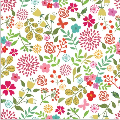 Produktbild von MuchoWow® Poster Blumen - Farben - Muster 100x100 cm - Babyzimmer