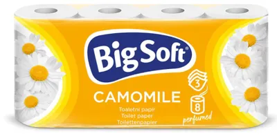 Image de Big Soft Toiletpapier 3-laags 8x150 Camomile