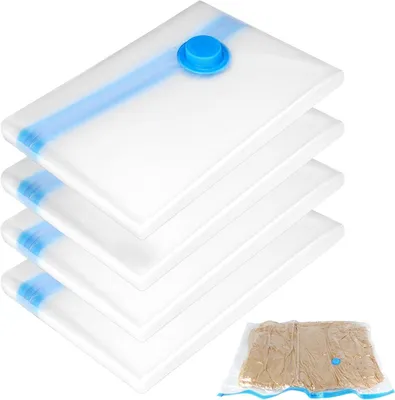 Produktbild von 4 Stück Vakuum Aufbewahrungsbeutel Jumbo 130x100 cm Kleidung