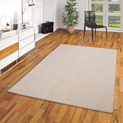 Produktbild von Feinschlingen Velour Teppich Strong Beige, Größe:80x160 cm