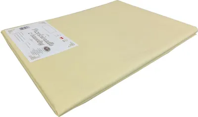 Image de Drap-housse, drap en coton sans élastique, modèle classique 160 x 200, jaune clair