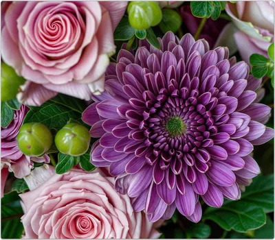 Produktbild von Spritzschutz Herdabdeckplatte Schneidebrett aus Glas Blumenarrangement 1-Teilig (60x52cm)
