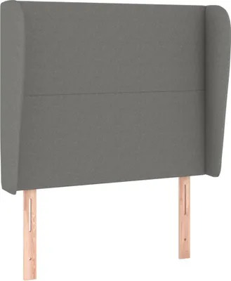 Produktbild von vidaXL Kopfteil mit Ohren Dunkelgrau 103x23x118/128 cm Stoff