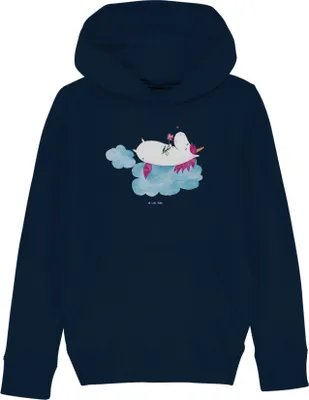 Produktbild von Mr. & Mrs. Panda Kinderpullover Einhorn Verliebt 9-11 Jahre (134/146) - French Navy - Geschenk, Freundin, Pullover, Unicorn, Kapuzenpullover, Pulli, Einhörner, Sweater