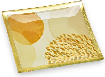 Produktbild von Deko Teller aus Glas Bunt 10x1x10cm