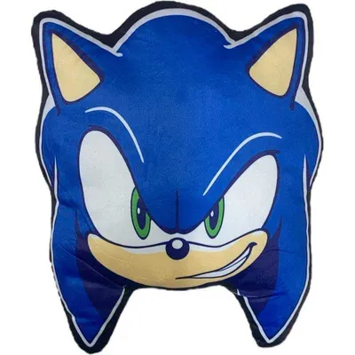 Obrázok produktu pre Ježko Sonic, dekoračný vankúš s výplňou, flísová tkanina, 33 x 29 cm, 100% polyester
