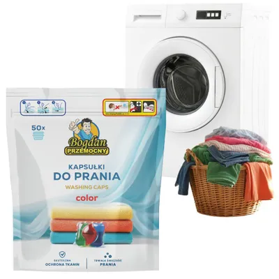 Zdjęcie produktu dla Kapsułki do Prania Color 50 szt Skuteczna Ochrona Tkanin Bogdan Przemocny
