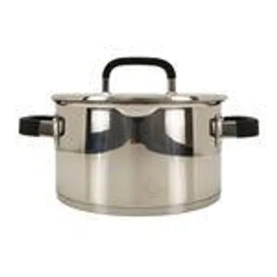 Produktbild von Almina Edelstahl Kochtopf – 22 cm, 4,5 Liter – Induktionsgeeignet mit Glasdeckel