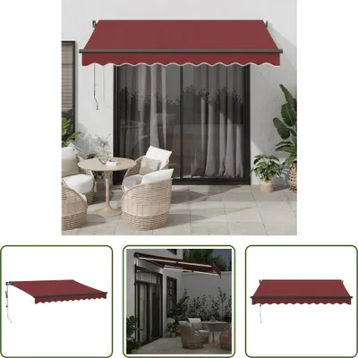 Produktbild von The Living Store Markise Automatisch mit LEDs Weinrot 300x250 cm