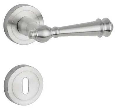 Produktbild von 1153/2333 Hermat Türdrücker-Rosettengarnitur SmartClip Castle Edelstahl (Lochung: BB) Lochung: BB