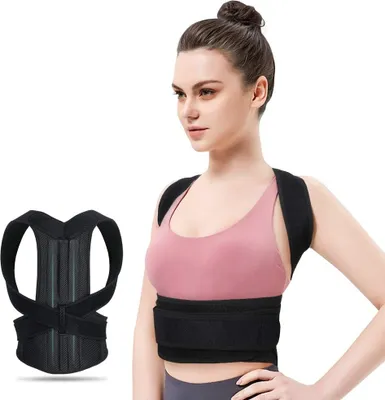 Produktbild von Haltungskorrektur Rücken Schulter Geradehalter zur Haltungskorrektur für Damen Herren, Rückenstütze Haltungstrainer Verstellbar Rückenbandage Rückenhalter für Rücken Schulterschmerzlinderung