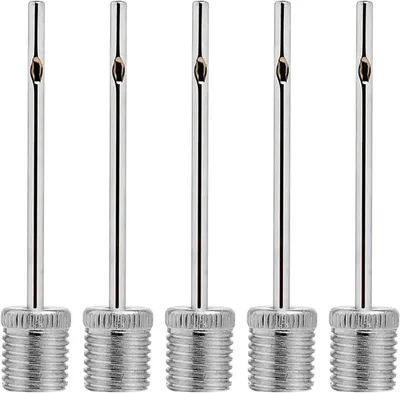Productafbeelding van Kogelpennen Set - Ventielnaalden - Ballen Oppompen - Roestvrij Staal - 5 Stuks - Zilver