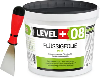 Produktbild von Dicht-Set 5,5kg Flüssigfolie Dusch und Bad Edelstahlspachtel 60mm PROFI SET401