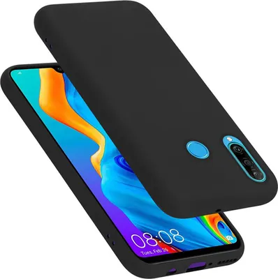 Produktbild von Cadorabo Schutzhülle für Huawei P30 LITE Hülle in Schwarz Handyhülle Case Cover TPU Etui