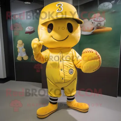 Obrázok produktu pre Maskot spoločnosti REDBROKOLY je žltá baseballová rukavica, oblečená do legín a čelenky