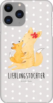 Produktbild von Mr. & Mrs. Panda Iphone 11 Pro Handyhülle Fuchs Mama - Grau Pastell - Geschenk, Schoß, Tochter, Mutter, Handy Case, Premium Kunststoff, Muttertag