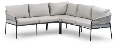 Produktbild von Ecklounge-Set Elvira | Schwarz & Beige