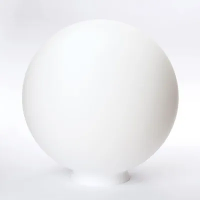 Image de Verre de rechange comme abat-jour (Ø 160 mm), bord incliné 80 mm, boule en verre, opale, blanc mat