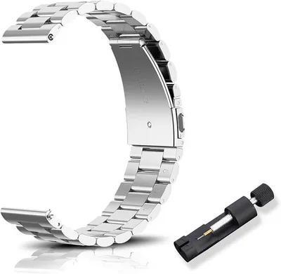 Image de Bracelet de remplacement en acier inoxydable avec fermeture rapide, couleur argent
