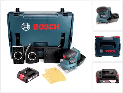 Immagine prodotto di Levigatrice oscillante a batteria Bosch GSS 18V-10 18 V + 1 batteria da 2,0 Ah + L-Boxx - senza caricabatterie