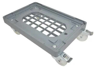 Produktbild von Transportwagen für Euronorm - Behälter Grau 400 mm x 600 mm x 180 mm - Grau - Polypropylene (PP) - CHM - GN - 2F - PP57